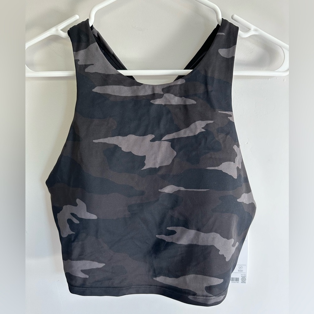 NWT Athleta D-DD Freestyle Camo Longline Bikini Top Size Medium